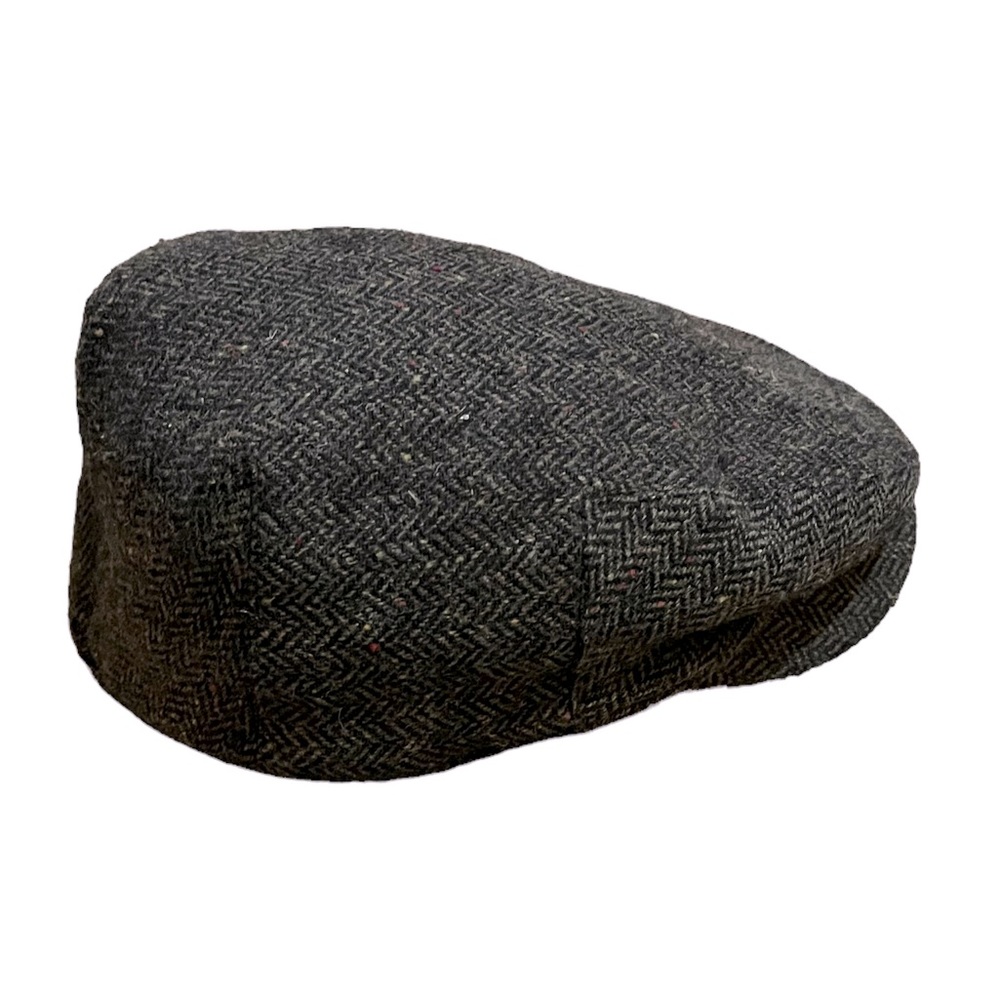 Crown Caps Wool Herringbone Newsboy Hat